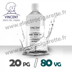 Base 20% PG / 80% VG - VDLV - 1 Litre