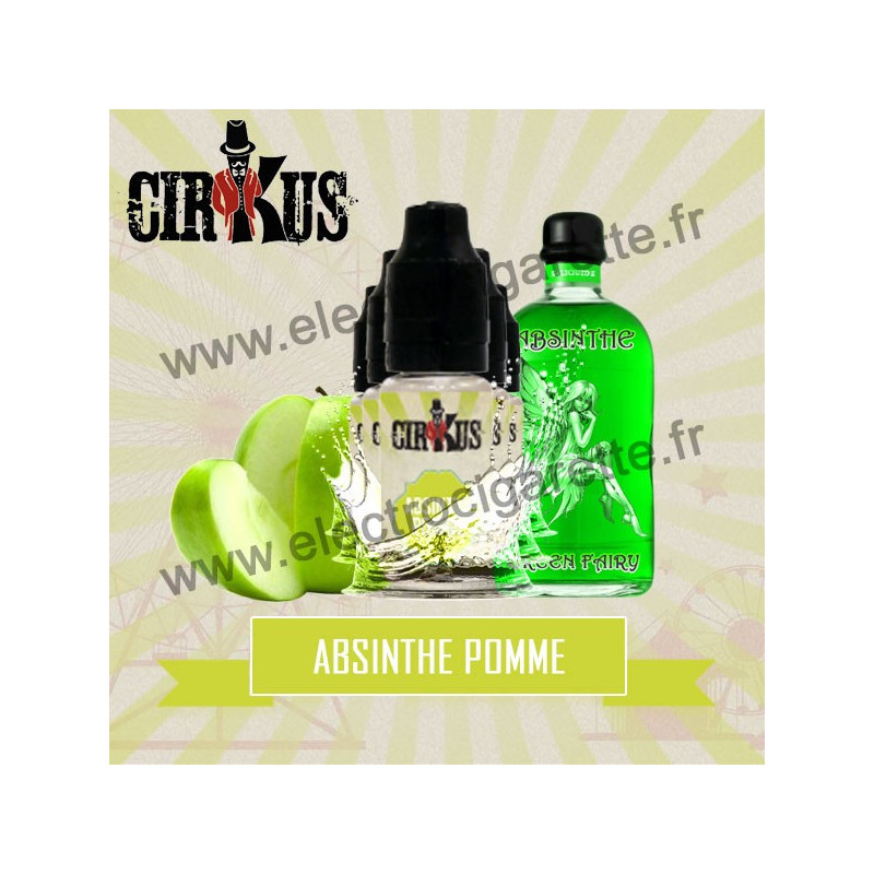 Pack de 5 flacons Absinthe Pomme - Cirkus by VDLV