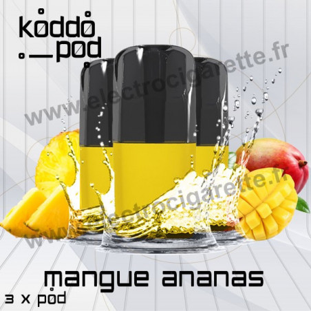 Mangue Ananas - 3 x Pods Nano - KoddoPod Nano - Nouvelle cartouche