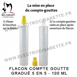 Flacon compte goutte graduÃ© - 100 ml - Bio Concept