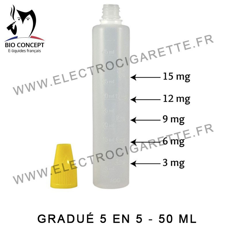 Flacon compte goutte graduÃ© - 50 ml - Bio Concept