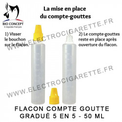 Flacon compte goutte graduÃ© - 50 ml - Bio Concept