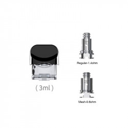 Cartouche 3 ml Nord Pod avec 2 coils 0.6 Ohm & 1.4 Ohm Smok