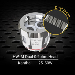 Pack de 5 x Résistances HW-M Dual - 0.20 Ohm - Eleaf - Kanthal