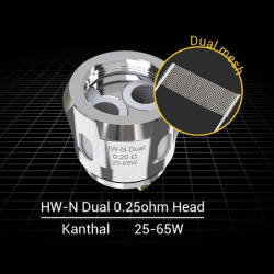 Pack de 5 x Résistances HW-N Dual - 0.25 Ohm - Eleaf - Kanthal
