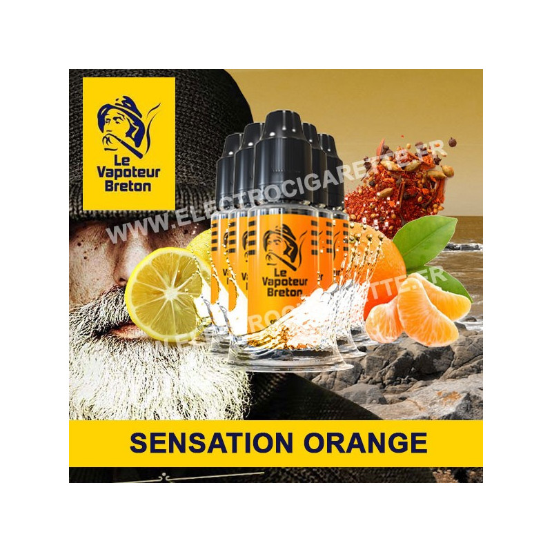 Pack de 5 x Orange - Sensation - Le Vapoteur Breton - 10 ml