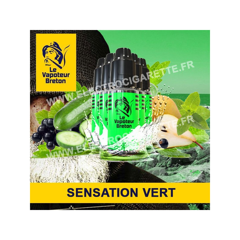 Pack de 5 x Vert - Sensation - Le Vapoteur Breton - 10 ml