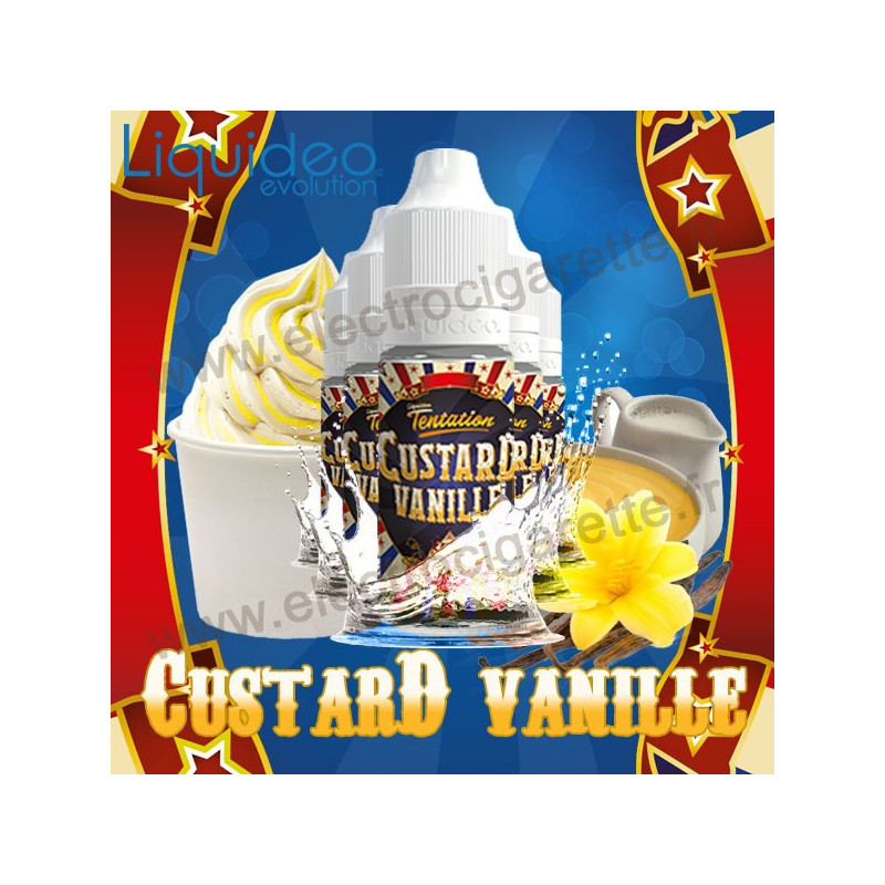 5 x 10 ml Custard Vanille - Tentation - Liquideo