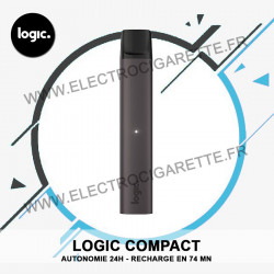 Cigarette électronique Compact Noir - Logic Compact - Led pour l'autonomie