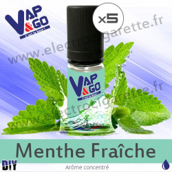 Menthe Fraîche - Vape&Go - Arôme concentré DiY - 5x10 ml