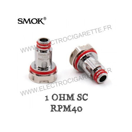 Pack de 5 x résistances SC 1ohm RPM40 - Smok