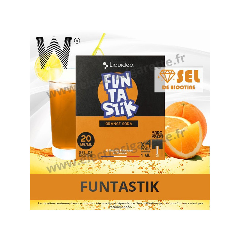 Funtastik - 4 x Pod 1ml - Wpod Liquideo