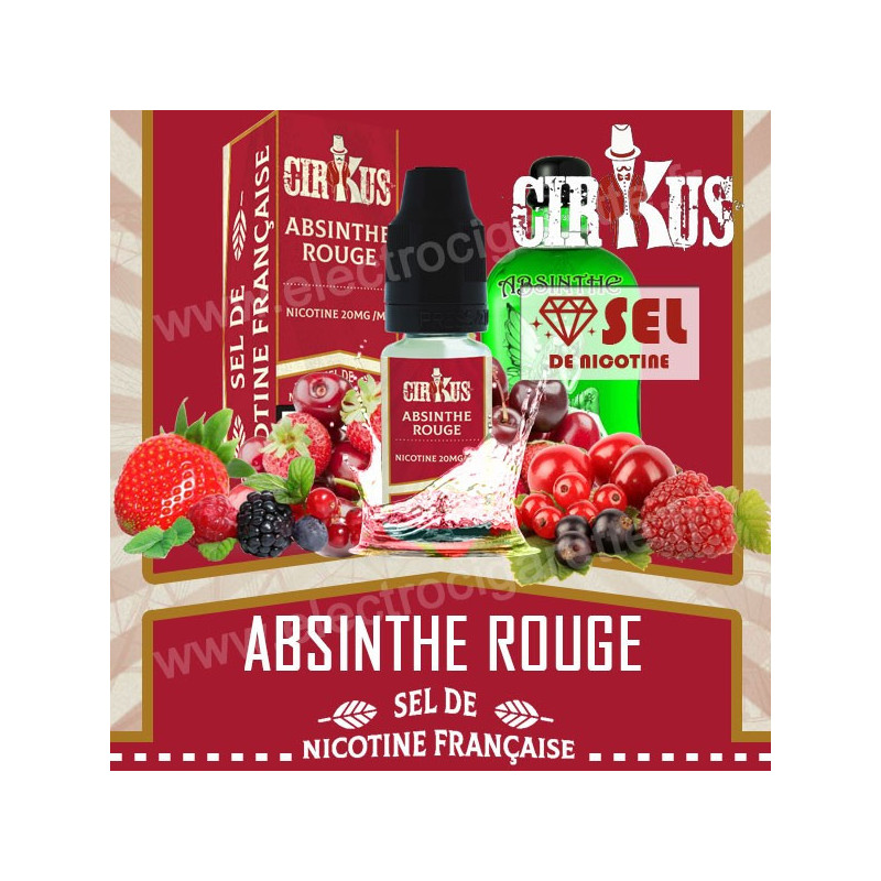 Absinthe Rouge - Sel de Nicotine Française - Cirkus VDLV