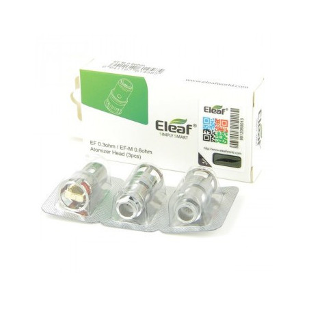 Pack de 3 x résistances EF-M 0.6ohm Pesso Eleaf