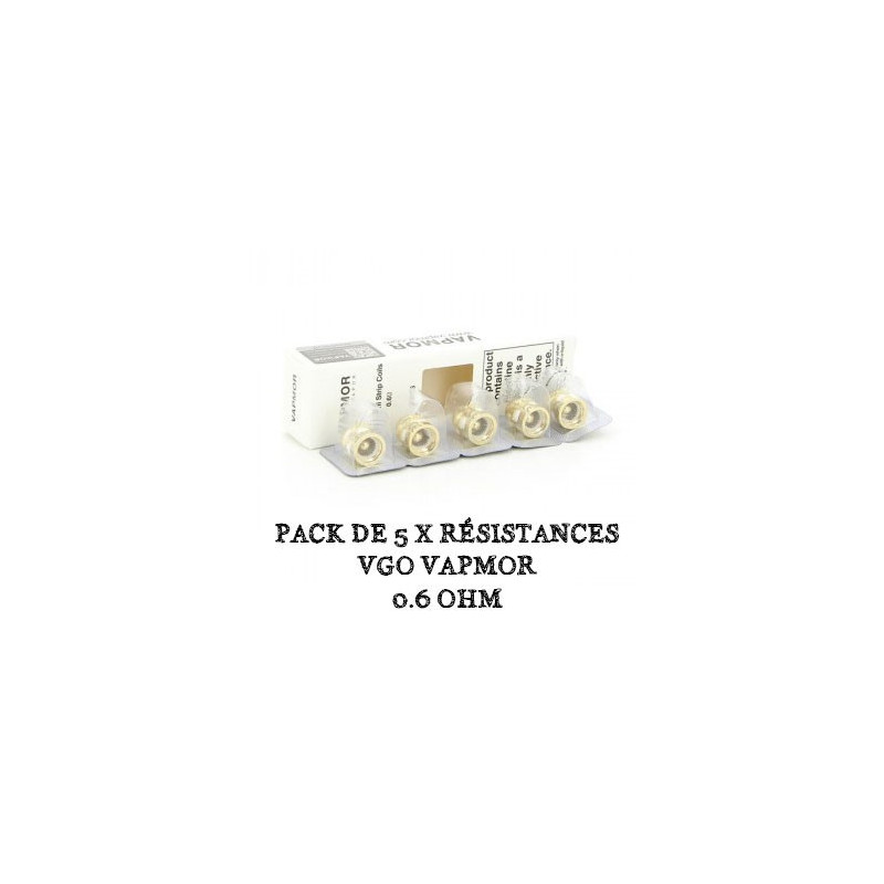 Pack de 5 x résistances VGO VapMor - 0.6 Ohm