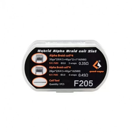 Hybrid Alpha Braid coil 2in1 - F205 - Geekvape