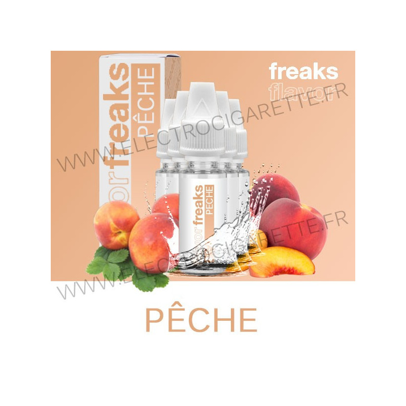 Pack de 5 x Pêche - Flavor Freaks - 10 ml