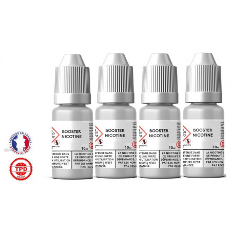 Pack 4 x boosters 10ml pour avoir 6 mg de nicotine pour 100ml