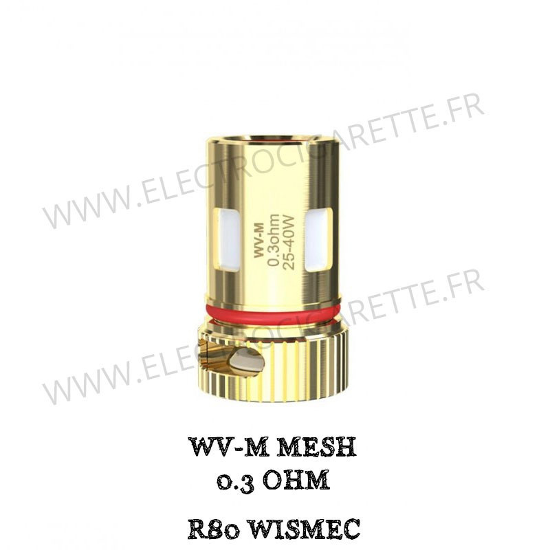Pack de 5 x résistances WV-M 0.3 Ohm R80 Wismec