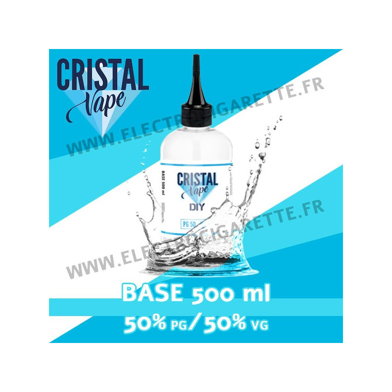 Base - Cristal Vape - 500 ml - 50% PG / 50% VG