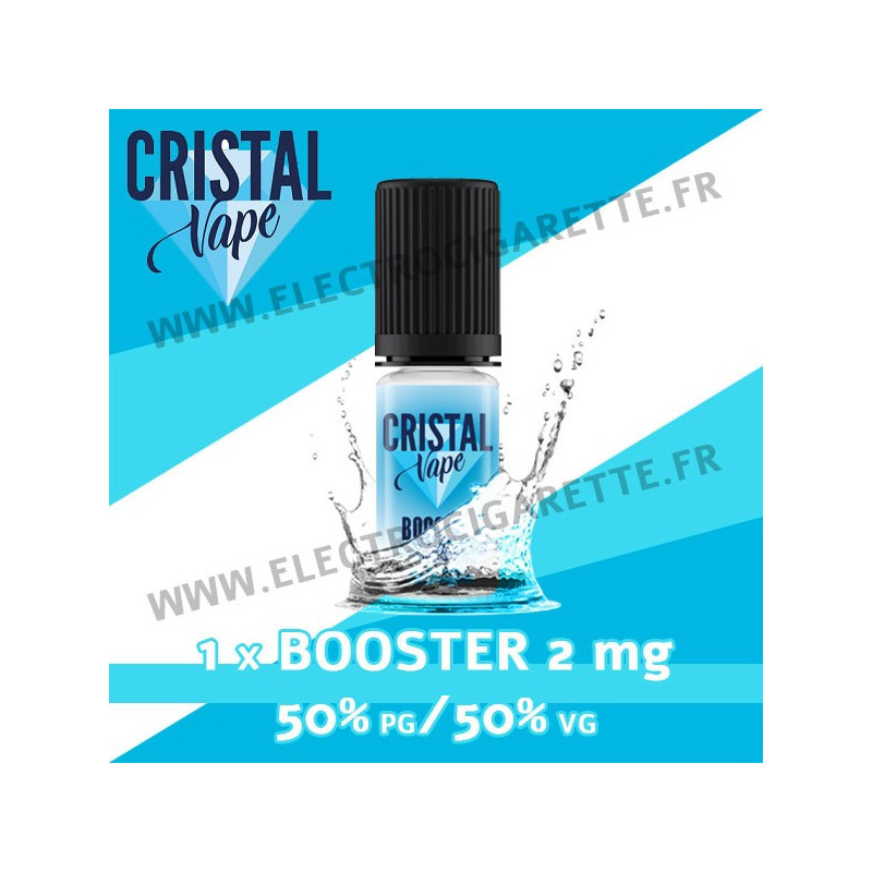 Pack 1 booster 10ml pour avoir 2 mg de nicotine pour 100ml - Cristal Vape
