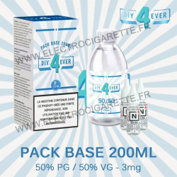 Kit Base - Diy4Ever - 200 ml - 50% PG / 50% VG - 3mg - 3 boosters de nicotine