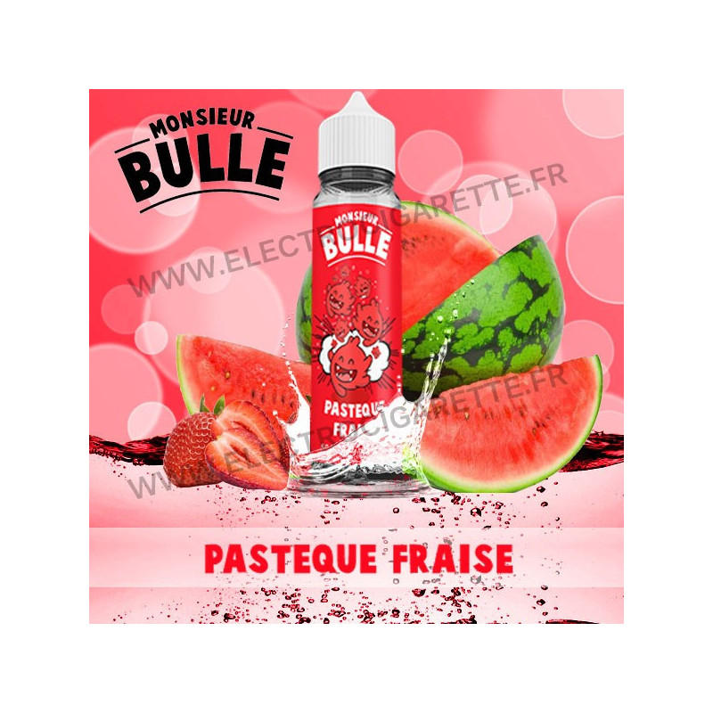 Pastèque Fraise - Monsieur Bulle - Liquideo - ZHC 60 ml