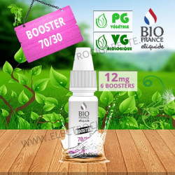 Pack 6 boosters 10ml pour avoir 12 mg de nicotine pour 100ml - Bio France - PG/VG 70/30