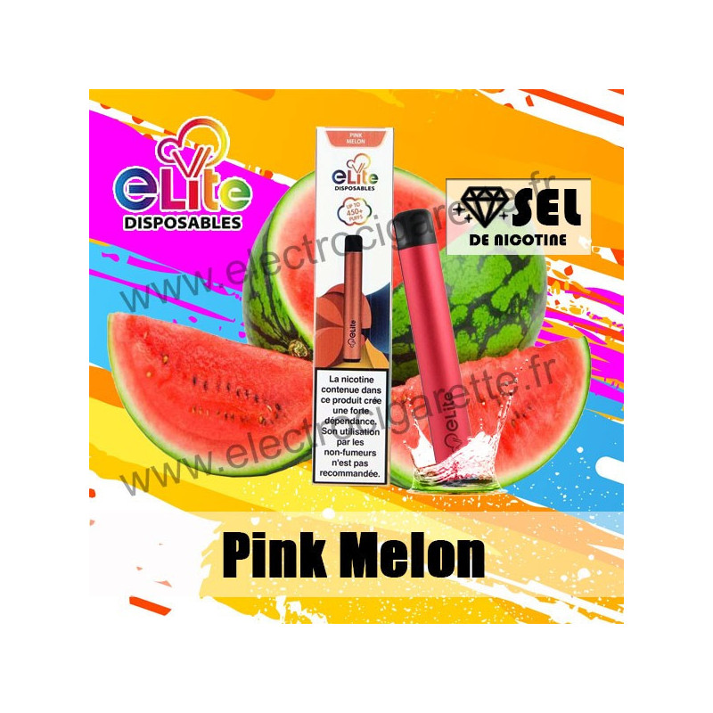 Elite Pod à Usage Unique - Pink Melon Halo - 20mg Sel de Nicotine