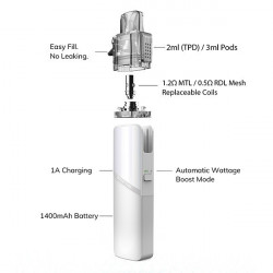 Kit Pod Sceptre 3ml 1400mAh - Innokin - Spécificités