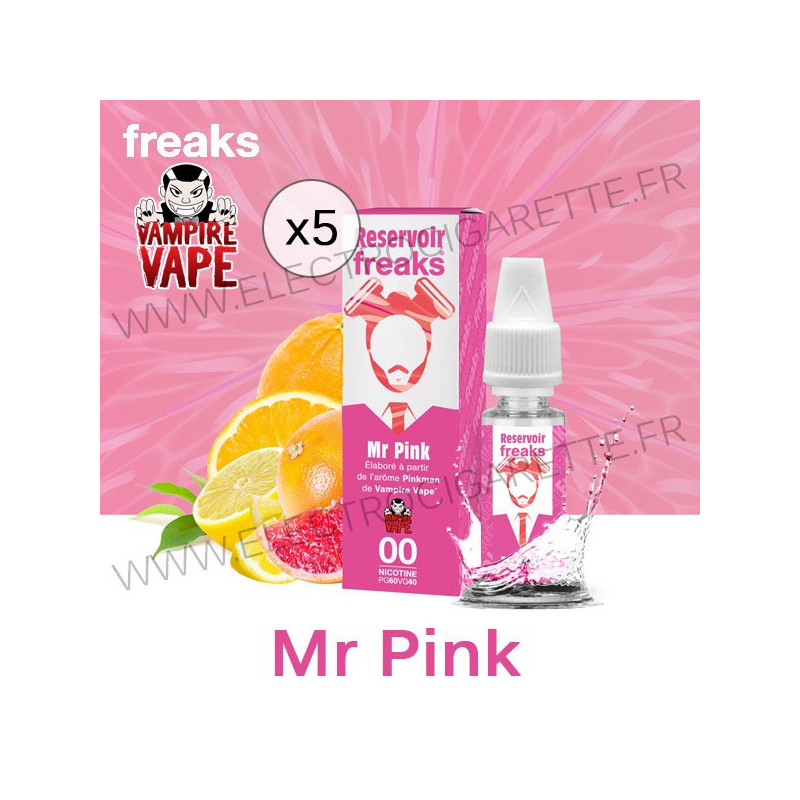 Pack de 5 x Mr Pink - Réservoir Freaks - 5x10 ml