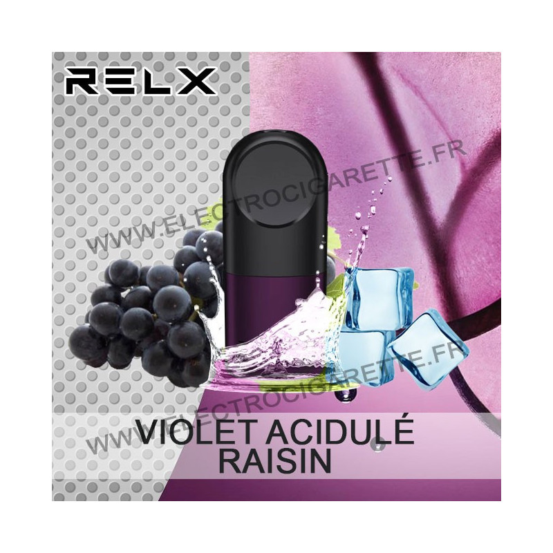 Cartouche Pod Pré-remplis - Violet Acidulé - Raisin - Relx