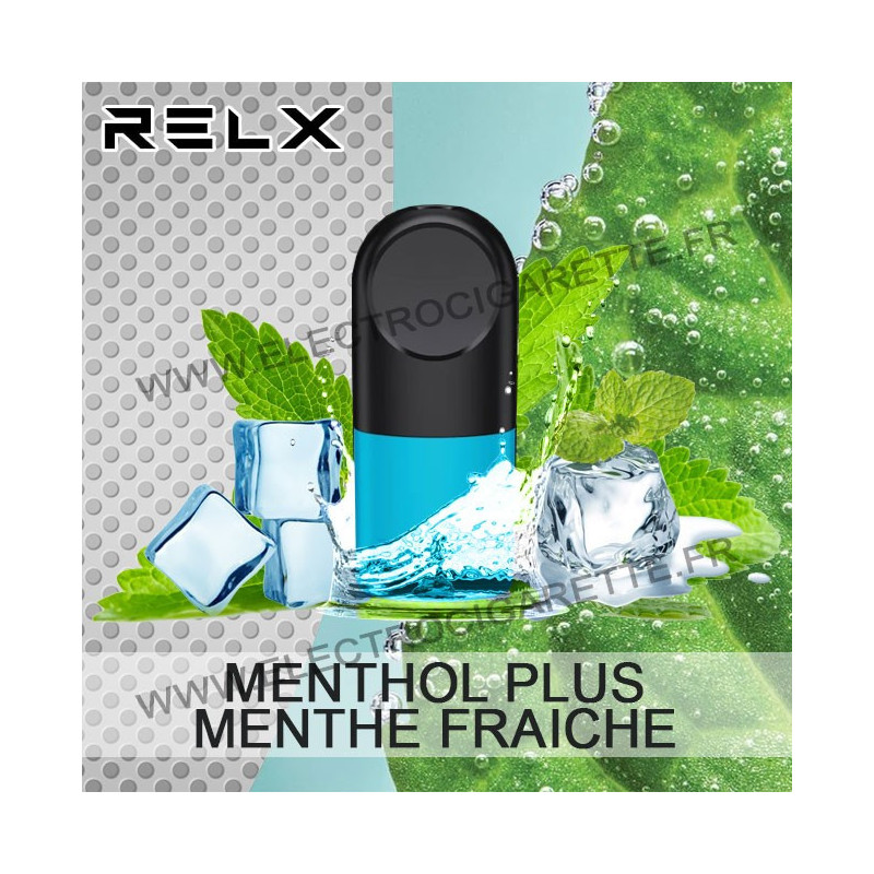 Cartouche Pod Pré-remplis - Menthol Plus - Menthe Fraîche - Relx