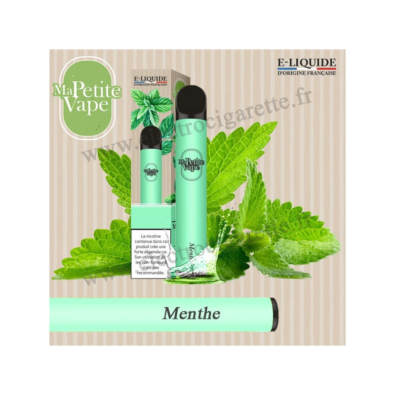 Menthe - Ma petite vape - Vape Pen - Cigarette jetable