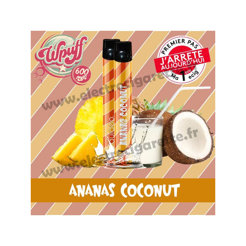 Ananas Coconut - Wpuff - Vape Pen - Cigarette jetable