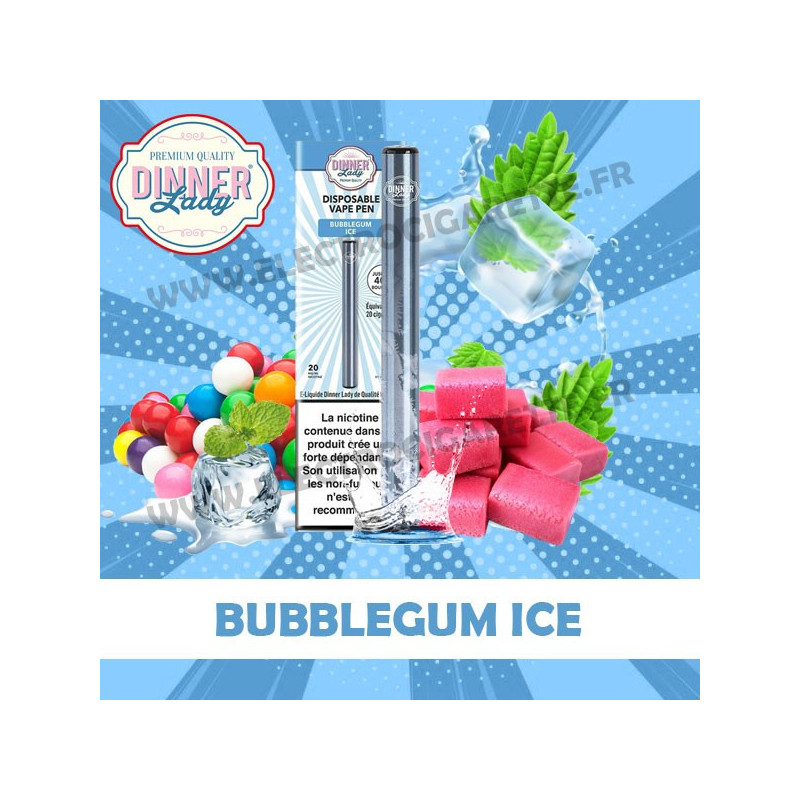Bubblegum Ice - Dinner Lady - Vape Pen - Cigarette jetable