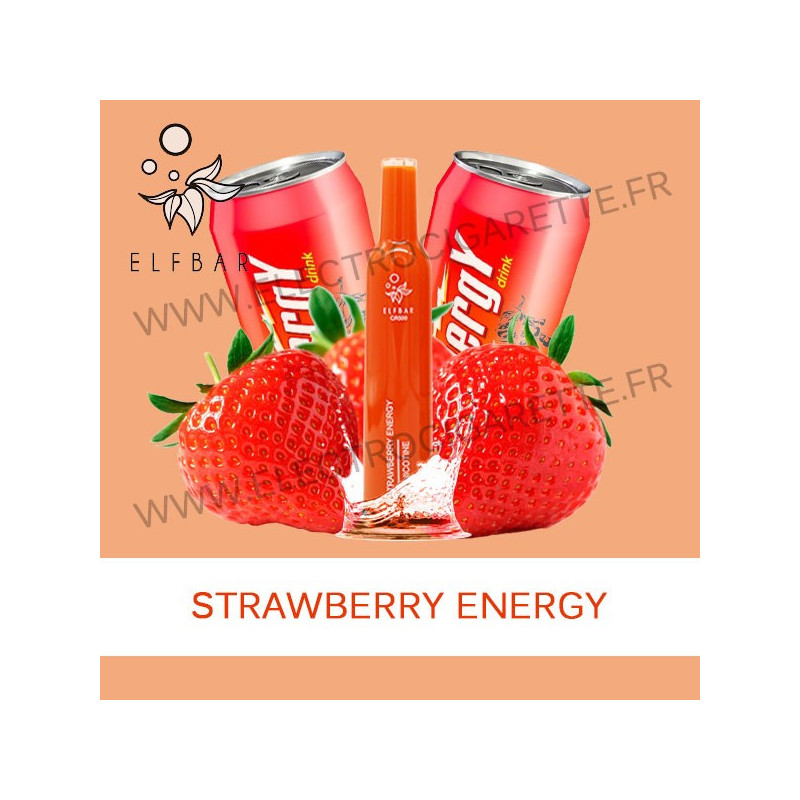 Strawberry Energy - Elf Bar CR500 - Vape Pen - Cigarette jetable
