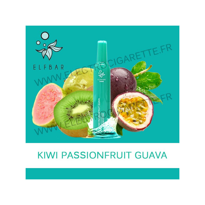 Kiwi Passionfruit Guava - Elf Bar CR500 - Vape Pen - Cigarette jetable