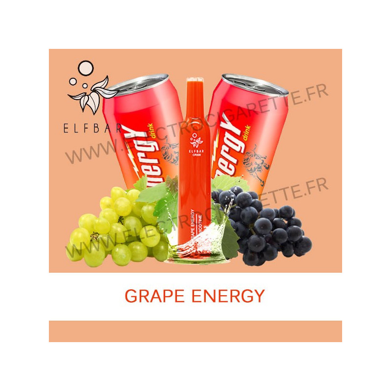 Grape Energy - Elf Bar CR500 - Vape Pen - Cigarette jetable
