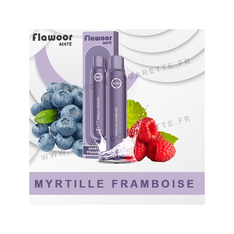 Myrtille Framboise - Flawoor Mate - Vape Pen - Cigarette jetable