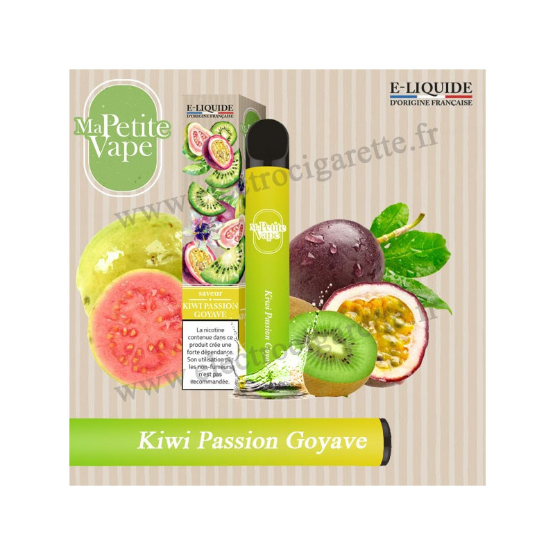 Kiwi Passion Goyave - Ma petite vape - Cigarette jetable