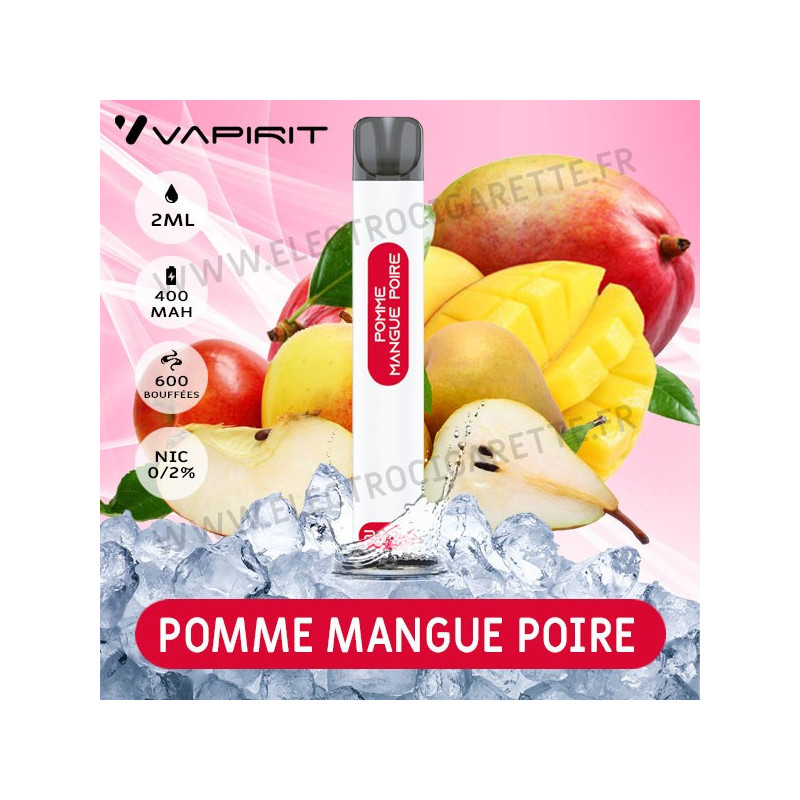 Pomme Mangue Poire - A2 - Vapirit - Vape Pen - Cigarette jetable