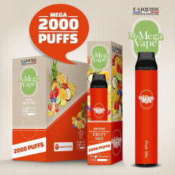 Fruits Mix - Ma mega vape - Cigarette jetable - Sans Nicotine
