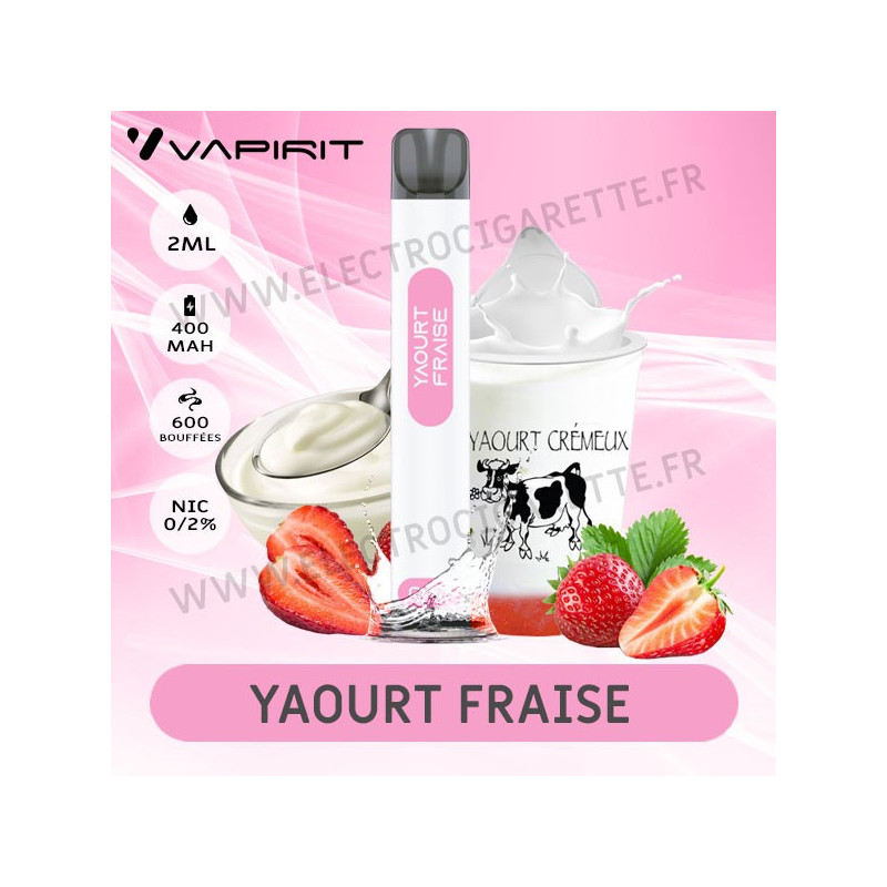 Yaourt à la Fraise - A2 - Vapirit - Cigarette jetable