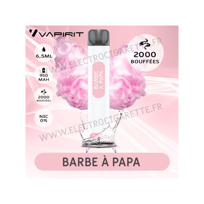 Barbe à Papa - 2000 Puffs - Vapirit - Cigarette jetable