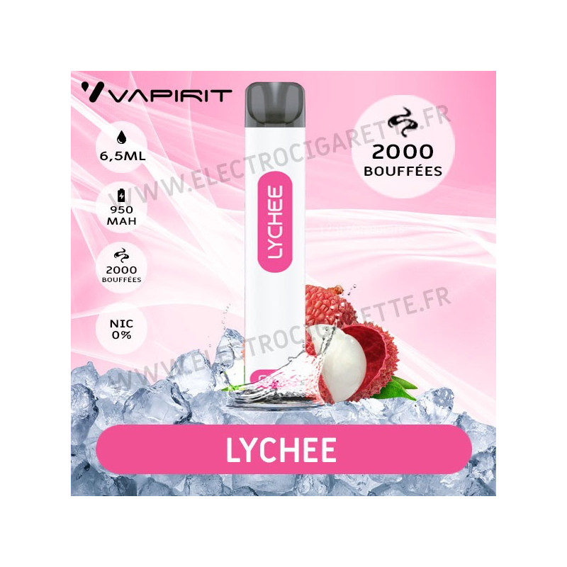 Lychee - 2000 Puffs - Vapirit - Cigarette jetable