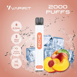 Pêche - 2000 Puffs - Vapirit - Vape Pen - Cigarette jetable
