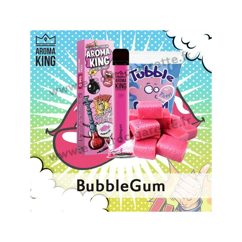 BubbleGum - Hookah - Aroma King - Vape Pen - Cigarette jetable