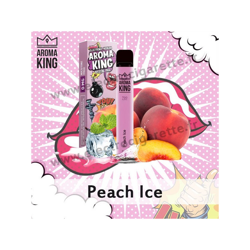 Peach Ice - Hookah - Aroma King - Vape Pen - Cigarette jetable