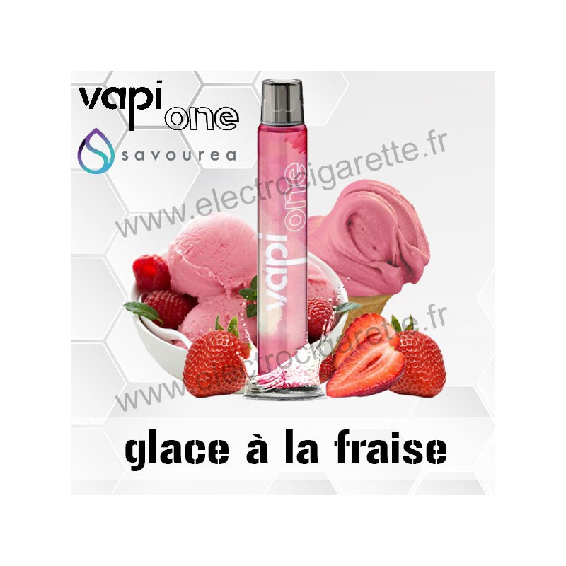 Glace à la Fraise - Vapi One - Savourea - 500mah 2ml - Vape Pen - Cigarette jetable